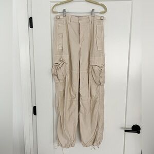 NWT Aritzia TNA Supply Cargo Pants, Tan Birch, Size 6